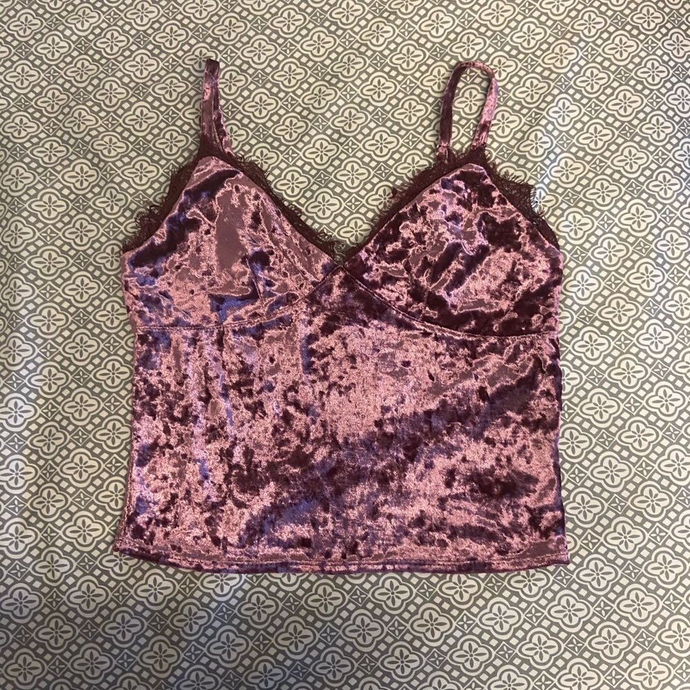 Velvet crop top
